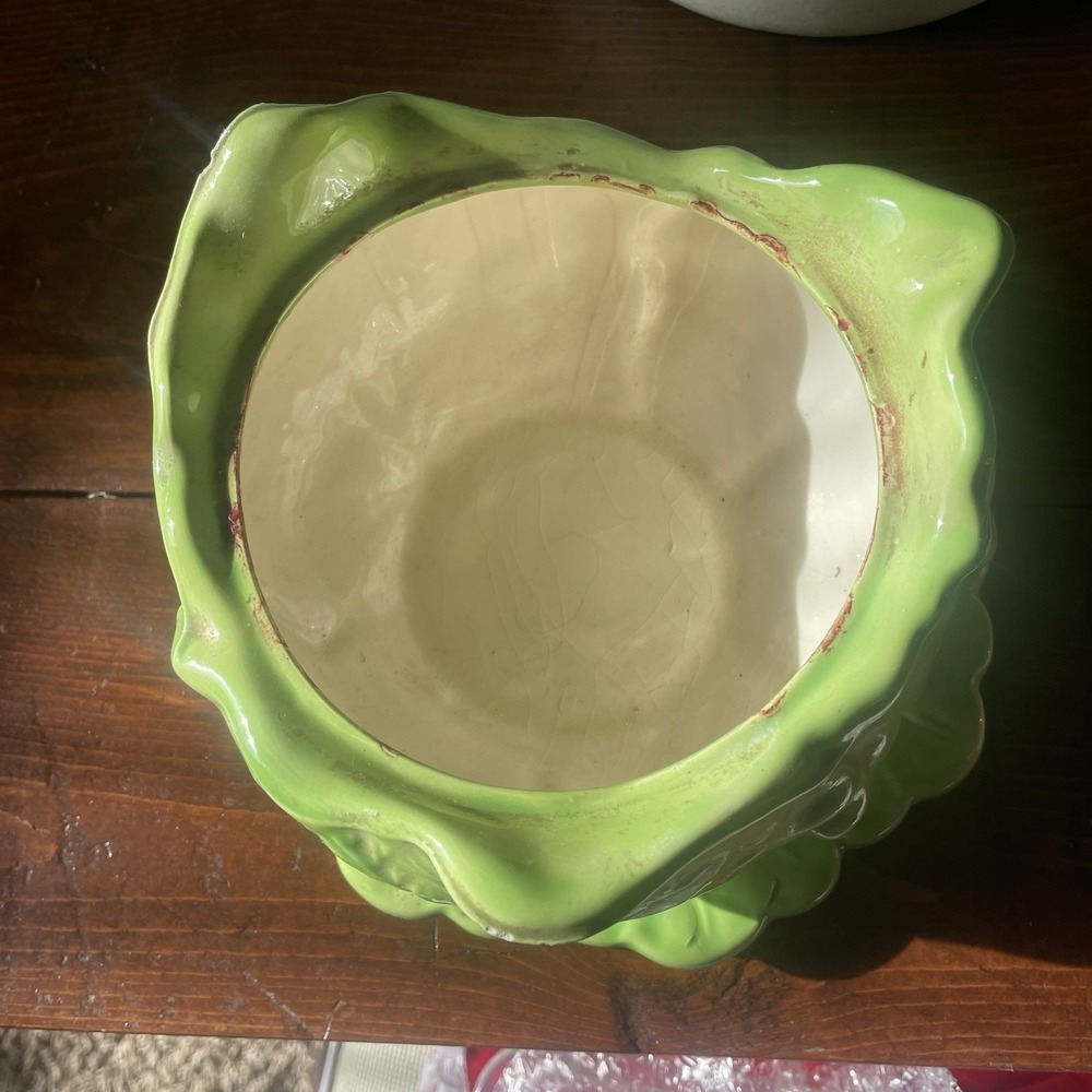 Vintage 80s 70s Holland Mold Cabbage Bowl Soup Tureen with Under Plate No Lid - Picture 4 of 7